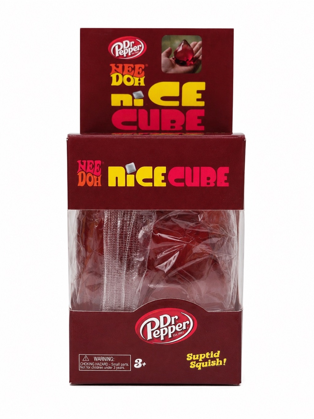 NeeDoh Nice Cube Dr. Pepper Red Stress Toy